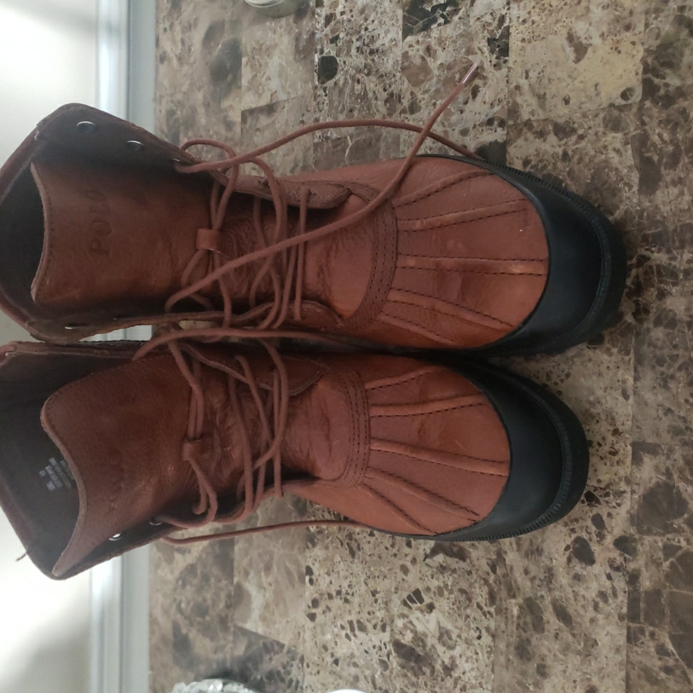 Polo by Ralph Lauren Men's Brown Leather Boots